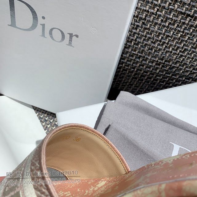 DIOR女鞋 迪奧2021專櫃新款磨砂新大底涼拖 Dior一字型刺繡平拖  naq1508